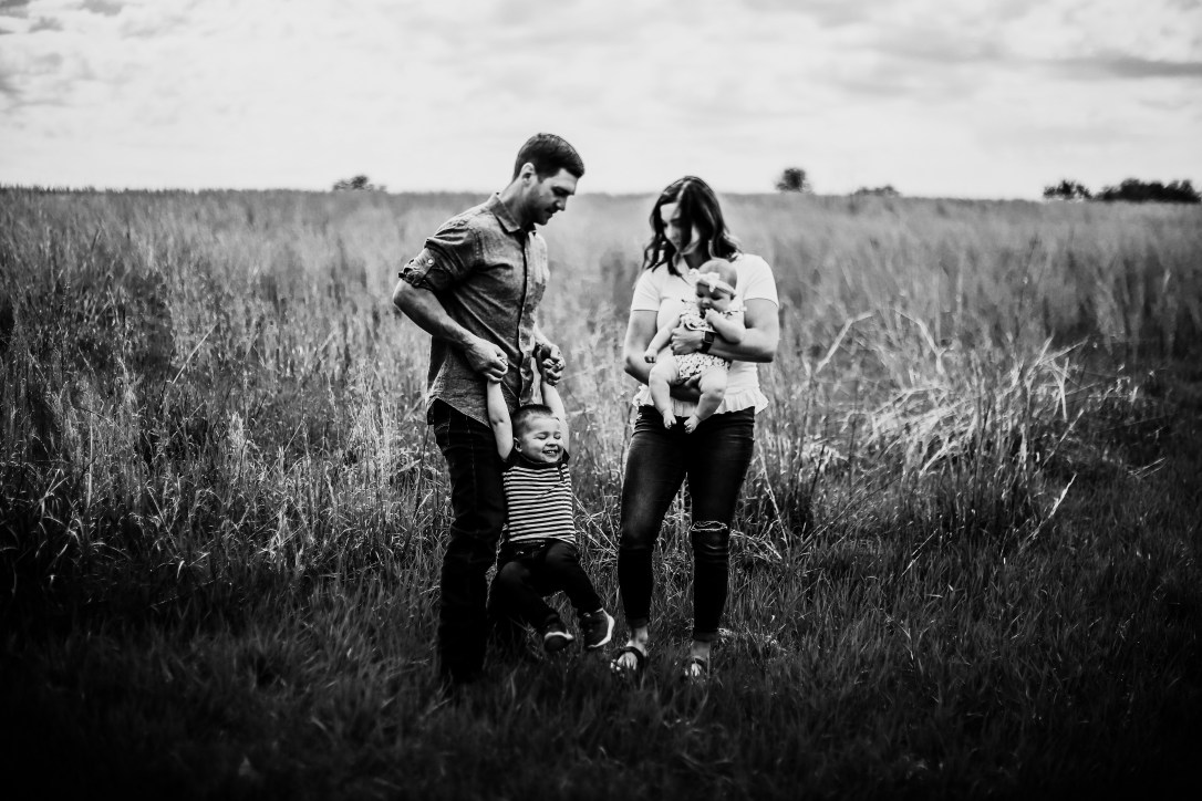 Family Photography Kansas City Lawrence field baby milestone session toddler