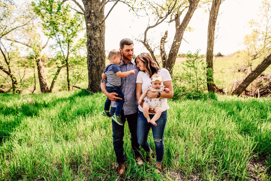 Family Photography Kansas City Lawrence field baby milestone session toddler