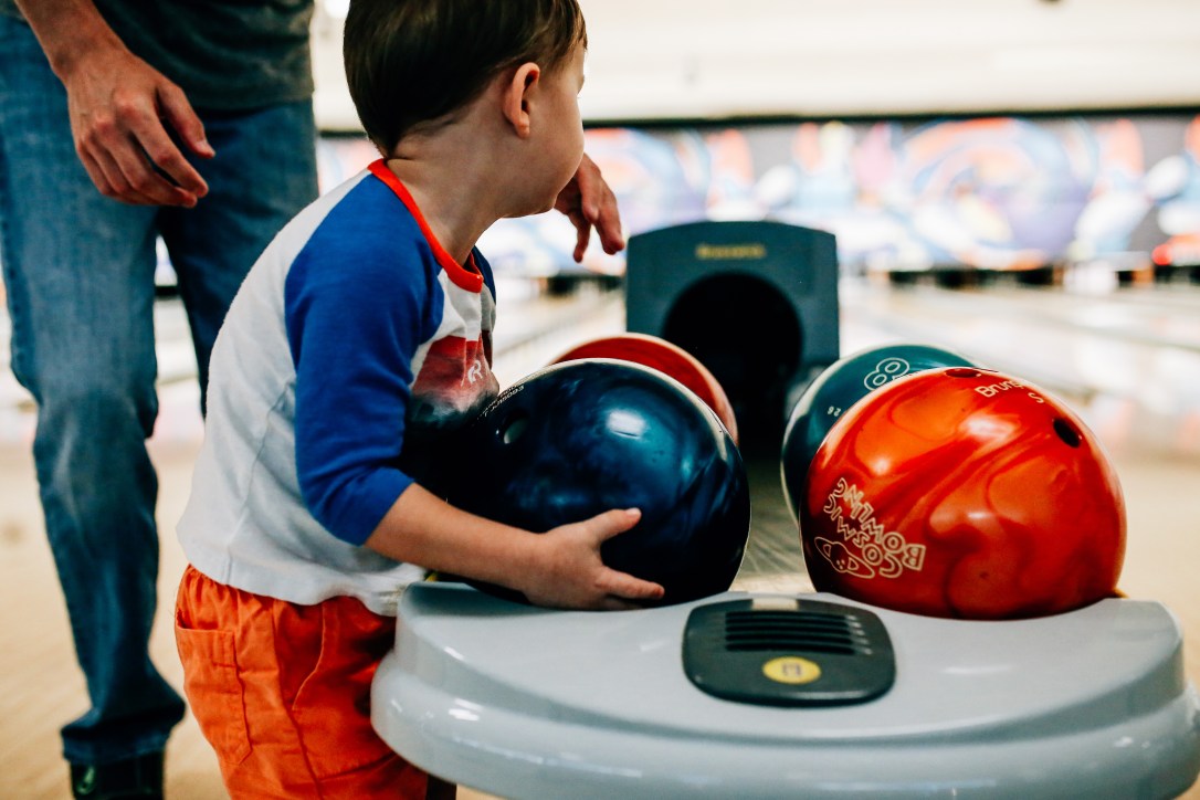 toddler bowling ball lane alley birthday