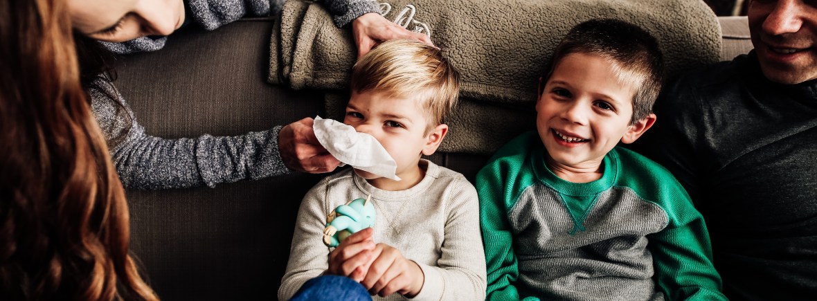 family photography at home session booger wiping everyday moments