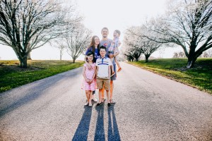 kids spring easter pictures blooming trees portraits family