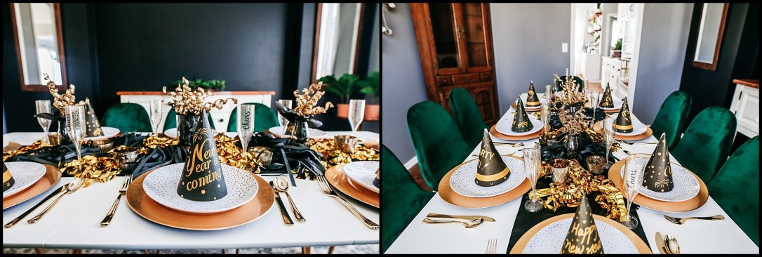 place setting table decor centerpiece holiday decor New Years Eve tablescape