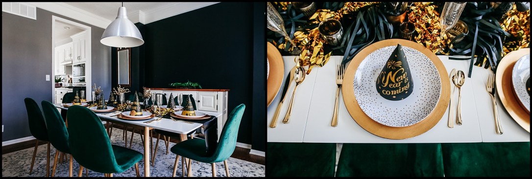 place setting table decor centerpiece holiday decor New Years Eve tablescape