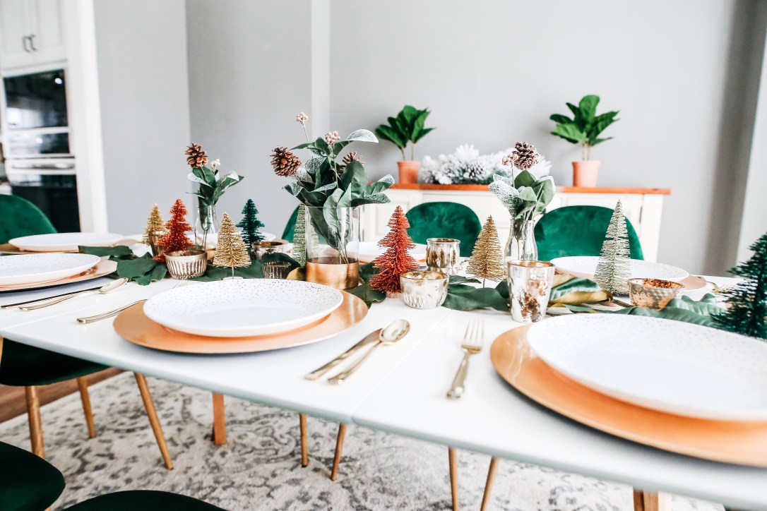 place setting table decor centerpiece holiday decor Christmas tablescape