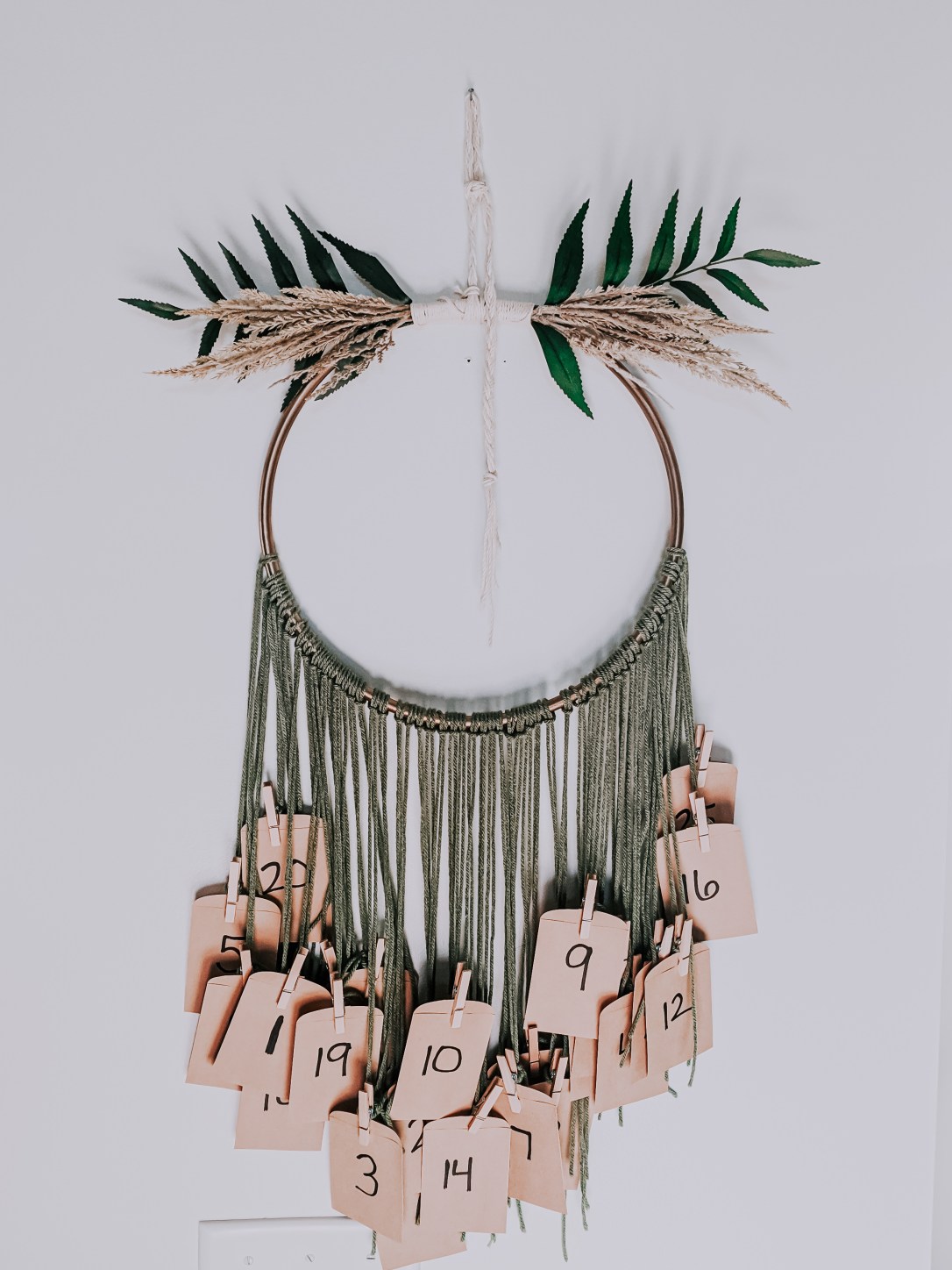 DIY activity advent calendar boho macrame