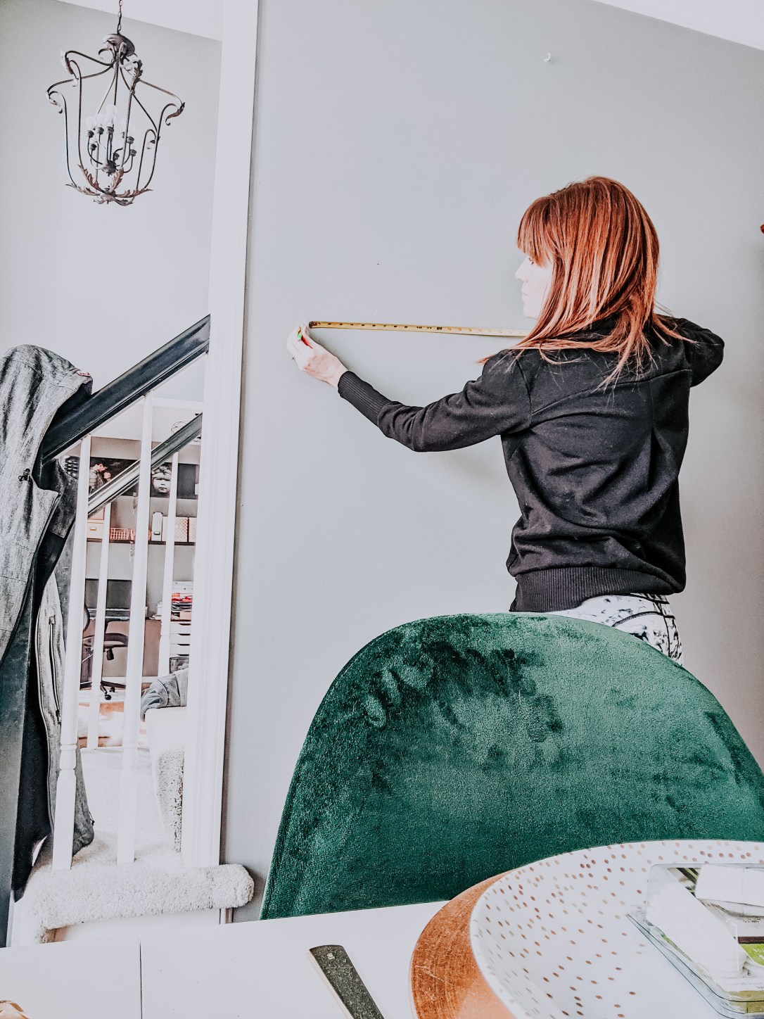 DIY thrifted basket wall design decor boho modern 