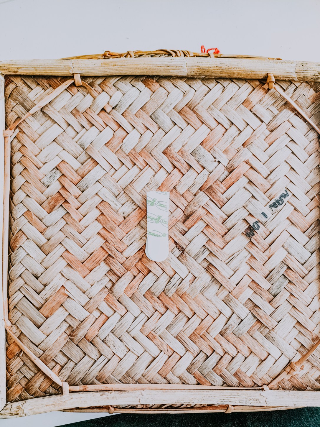 DIY thrifted basket wall design decor boho modern 